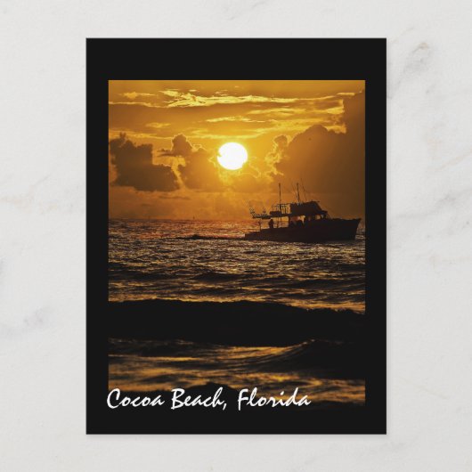Sonnenaufgang über Cocoa Beach, Florida, USA Postkarte (Vorderseite)