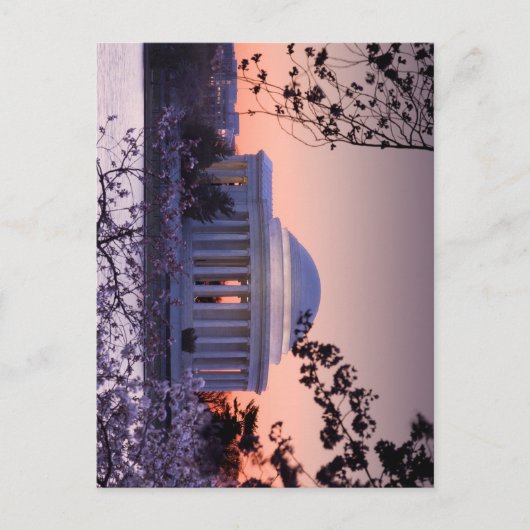 Sonnenaufgang über das Jefferson Memorial in DC Postkarte (Vorderseite)