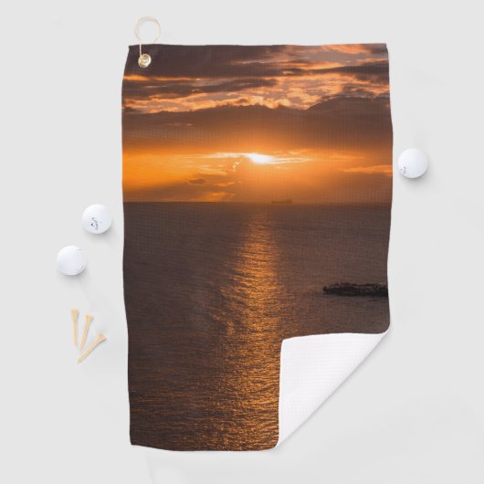 Sonnenaufgang über dem Atlantik Golfhandtuch (Insitu)