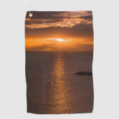 Sonnenaufgang über dem Atlantik Golfhandtuch (Vorderseite)