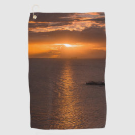 Sonnenaufgang über dem Atlantik Golfhandtuch