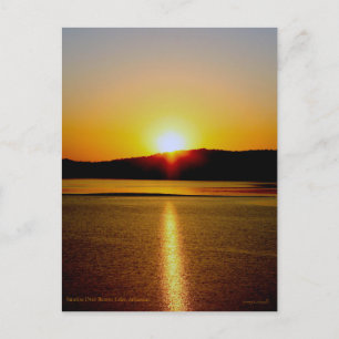 Sonnenaufgang über dem Bibersee Arkansas Postkarte