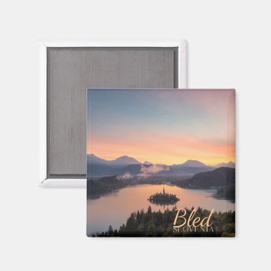 Sonnenaufgang über dem Blindtext-Magneten Magnet (Vorderseite/Rückseite)