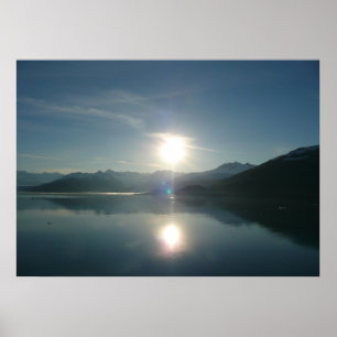 Sonnenaufgang über dem College Fjord Alaska Fotogr Poster