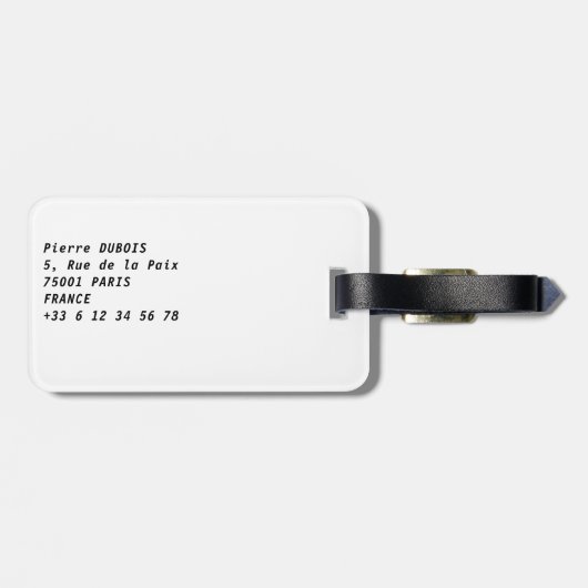 Sonnenaufgang über dem Eiffelturm - Paris, Frankre Gepäckanhänger (Rückseite horizontal)