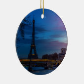 Sonnenaufgang über dem Eiffelturm - Paris, Frankre Keramik Ornament (Rechts)