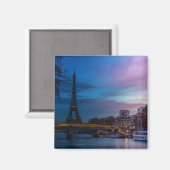 Sonnenaufgang über dem Eiffelturm - Paris, Frankre Magnet (Vorderseite/Rückseite)