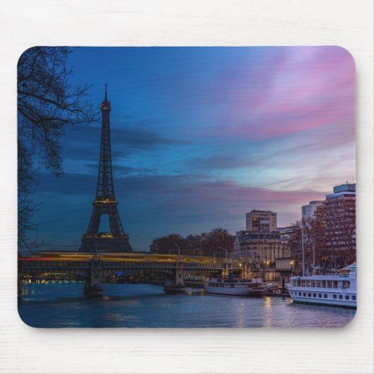 Sonnenaufgang über dem Eiffelturm - Paris, Frankre Mousepad (Vorne)
