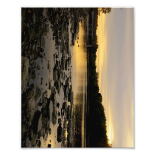 Sonnenaufgang über dem Fluss Maumme Fotodruck
