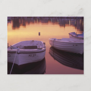 Sonnenaufgang über dem Hafen von Stari Grad mit Fi Postkarte