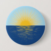 Sonnenaufgang über dem Ozean Neubeginn Button (Vorderseite)