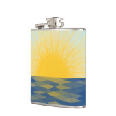 Sonnenaufgang über dem Ozean Neubeginn Flachmann (Links)