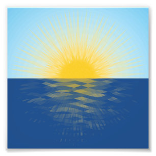 Sonnenaufgang über dem Ozean Neubeginn Fotodruck