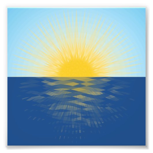 Sonnenaufgang über dem Ozean Neubeginn Fotodruck (Vorne)