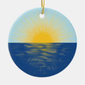 Sonnenaufgang über dem Ozean Neubeginn Keramik Ornament (Vorne)