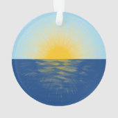 Sonnenaufgang über dem Ozean Neubeginn Ornament (Rückseite)