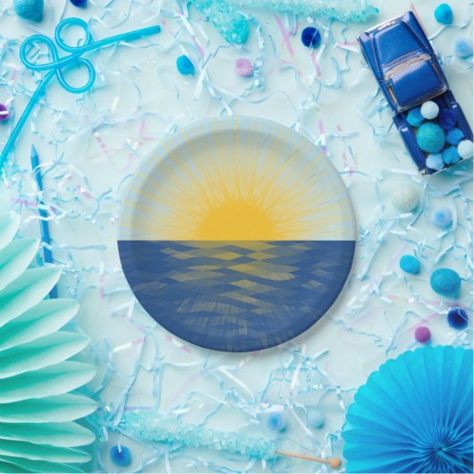 Sonnenaufgang über dem Ozean Neubeginn Pappteller (Party)