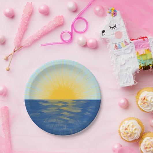 Sonnenaufgang über dem Ozean Neubeginn Pappteller (Party)