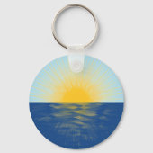 Sonnenaufgang über dem Ozean Neubeginn Schlüsselanhänger (Vorderseite)