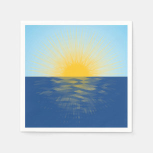 Sonnenaufgang über dem Ozean Neubeginn Serviette