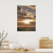 Sonnenaufgang über dem Ozean Poster (Küche)