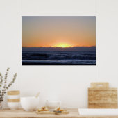 Sonnenaufgang über dem Ozean Poster (Küche)