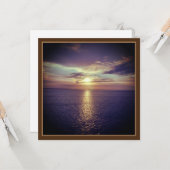 Sonnenaufgang über dem Ozean - Reisen nach Europa Karte (Vorderseite/Rückseite Beispiel)