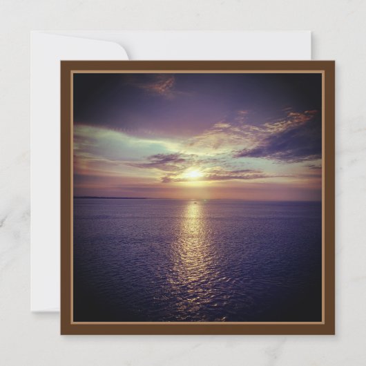 Sonnenaufgang über dem Ozean - Reisen nach Europa Karte (Vorderseite)