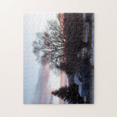 Sonnenaufgang über dem Ranch House Puzzle (Vertikal)