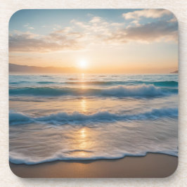 Sonnenaufgang über dem Strand Getränkeuntersetzer