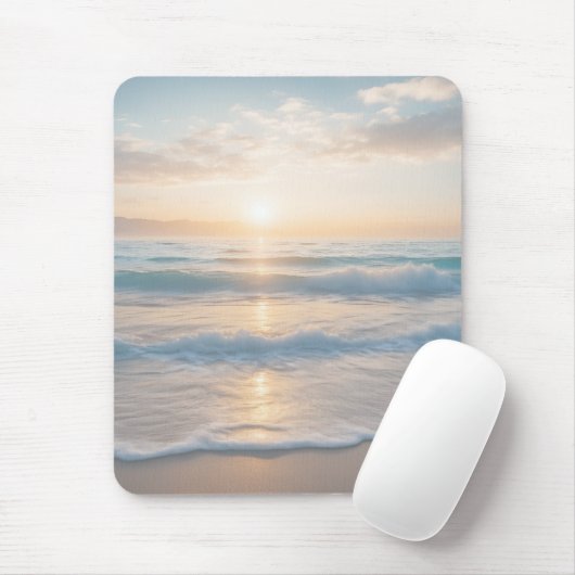 Sonnenaufgang über dem Strand Mousepad (Mit Mouse)