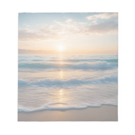 Sonnenaufgang über dem Strand Notizblock