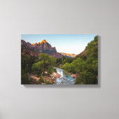 Sonnenaufgang über dem Watchman Leinwanddruck (Vorderseite)