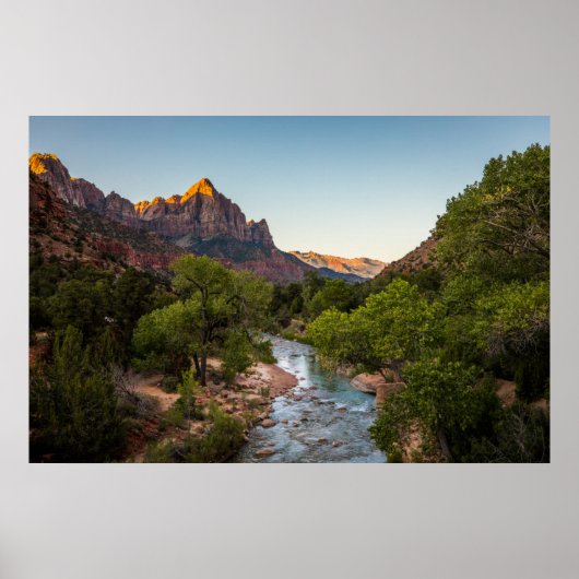 Sonnenaufgang über dem Watchman Poster (Vorne)