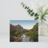 Sonnenaufgang über dem Watchman Postkarte (Stehend Vorderseite)