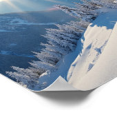 Sonnenaufgang über den Bergen Amerikas Poster (Ecke)