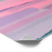 Sonnenaufgang über den Bergen Aquarell Poster (Ecke)