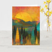 Sonnenaufgang über den Bergen Karte (Gelbe Blume)