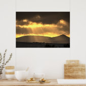 Sonnenaufgang über den Bergen, Zypern (2915) Poster (Küche)