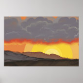 Sonnenaufgang über den Capitangebirgen, New Mexico Poster (Vorne)