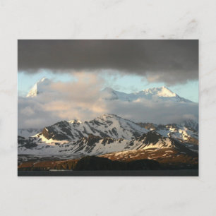 Sonnenaufgang über den Gebirgsketten im Süden 2 Postkarte