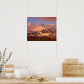 Sonnenaufgang über den Gebirgsketten im Süden Poster (Küche)