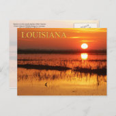 Sonnenaufgang über den Küstengewässern von Louisia Postkarte (Vorne/Hinten)