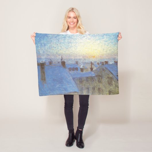 Sonnenaufgang über den Rooftops (von Eugène Jansso Fleecedecke (Beispiel)