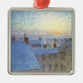 Sonnenaufgang über den Rooftops (von Eugène Jansso Ornament Aus Metall