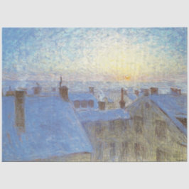 Sonnenaufgang über den Rooftops (von Eugène Jansso Seidenpapier