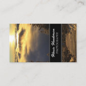 Sonnenaufgang über den Wolken Weißes Skript Visitenkarte (Vorderseite)