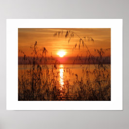 Sonnenaufgang über der Bucht Poster
