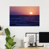 Sonnenaufgang über der Bucht von Malaga Poster (Heimbüro)