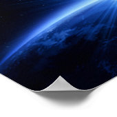 Sonnenaufgang über der Erde Poster (Ecke)